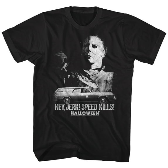 Halloween Speed Kills Black Adult T-Shirt