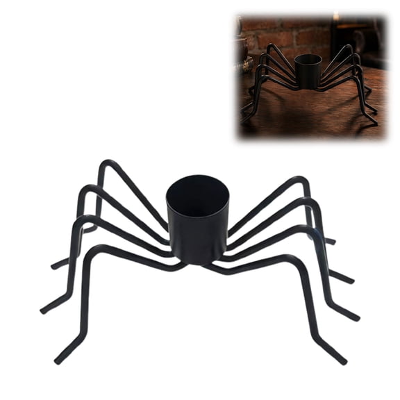 Halloween Spider Candle Holders, Metal Taper Candlestick for 3/4" Candles, Gothic Decor for Party Table Home (1PC)
