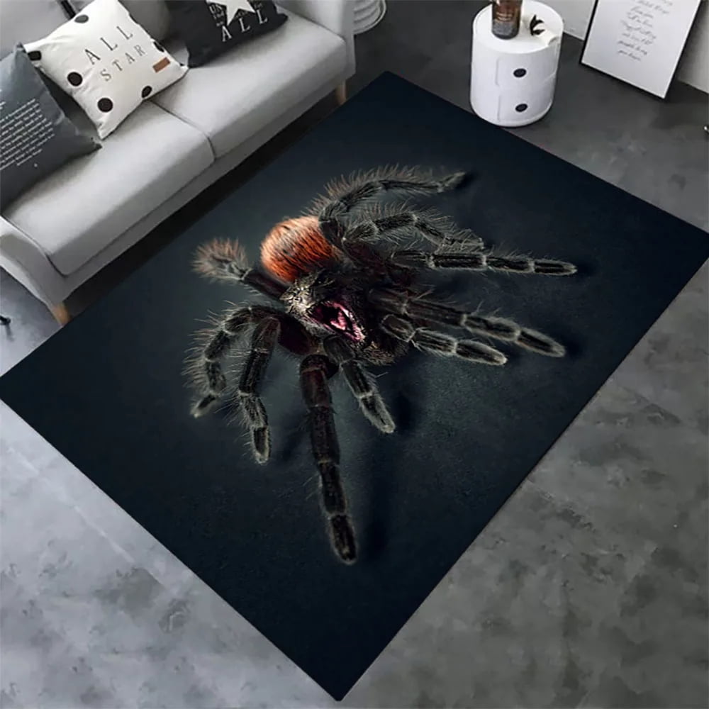 Halloween Spider Carpet 3D Printed Fear Horror Mat Trick or Treat Rug ...