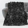 thumbnail image 1 of Halloween Spider Cobweb Spiderweb Throw Blanket,Halloween Goth Fleece Blanket, Super Soft Cozy Lightweight Blanket for Couch Bed Sofa Dorm Home Decorations 60" x 80", 1 of 6