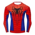 thumbnail image 1 of Halloween Spider Cosplay Costume Long Sleeve T-Shirts Crewneck Graphic Pullover Gym Shirt Deep Red 3XL, 1 of 5