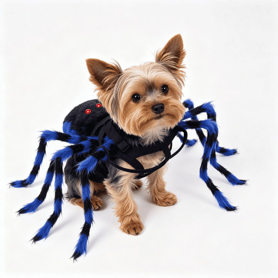 Halloween Spider Costume for Dog Cat, Creepy‑Cute Fancy Pet Apparel, Cosplay Dress‑up Suit for Pet Parade, Indoor Gathering