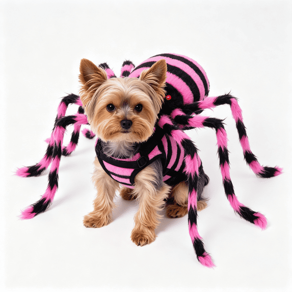 Halloween Spider Costume for Dog Cat, Creepy‑Cute Fancy Pet Apparel, Cosplay Dress‑up Suit for Pet Parade, Indoor Gathering
