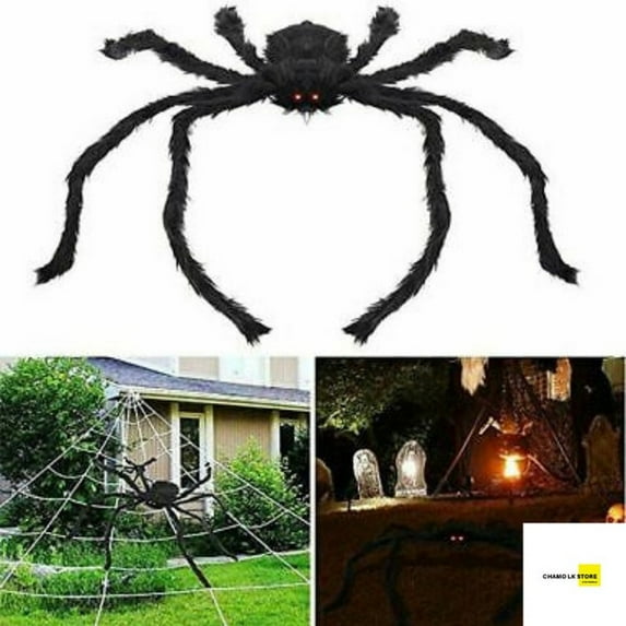 Halloween Spider Decorations,Giant Spider Outdoor Halloween Decorations, Big Spider Adult Toy for Home, Yard, Party Creepy Halloween Decor