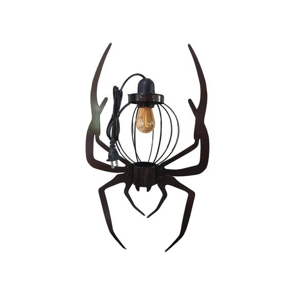 Halloween Spider Hanging Light Wall Mounted Spider Lamp Decorative Hanging Lantern Seasonal Indoor Outdoor Display