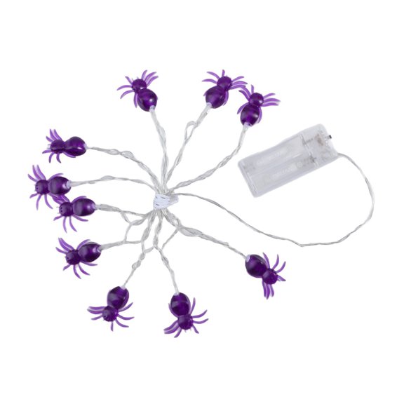 Halloween Spider LED String Lights Battery Operated Decorative Light Strand for Indoor Seasonal Display Party Window Table Mantel