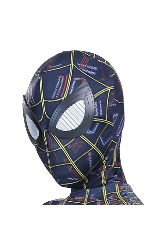 Halloween Spider Print Head Mask, Funny Full Face Hood for Adult Cosplay Party Fancy Dress Accessory