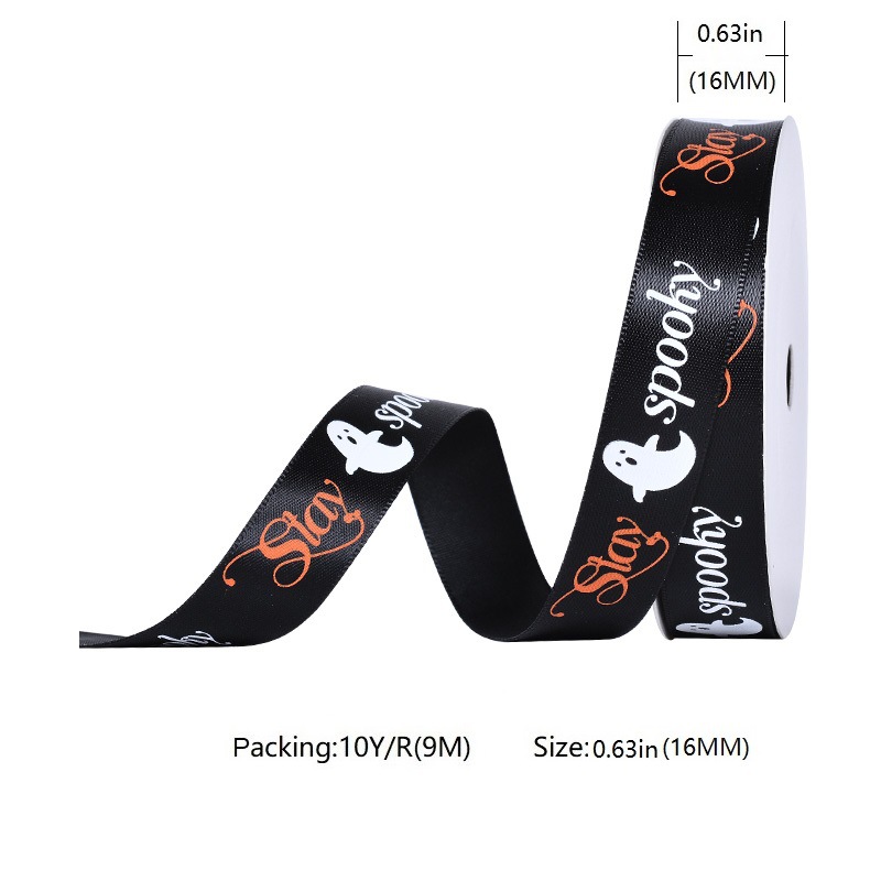 Spider Ribbon Halloween Spider Ribbons - Purple Orange Spider Web Craft Ribbons for ...