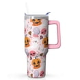 thumbnail image 1 of Halloween Spider Skull 40 Oz Tumbler with Handle and Straw, Gothic Spooky Cup, Holiday Gift for Women Girls, 1 of 5