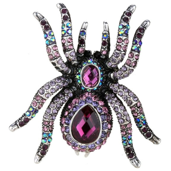 Halloween Spider Stretch Rings Fit Women Finger 6.5 to 9, Silk Scarf Holders