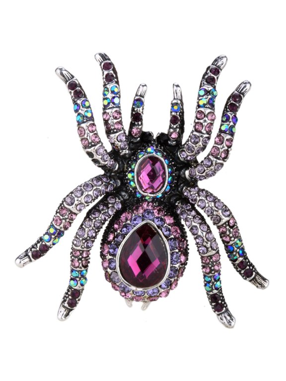 Halloween Spider Stretch Rings Fit Women Finger 6.5 to 9, Silk Scarf Holders
