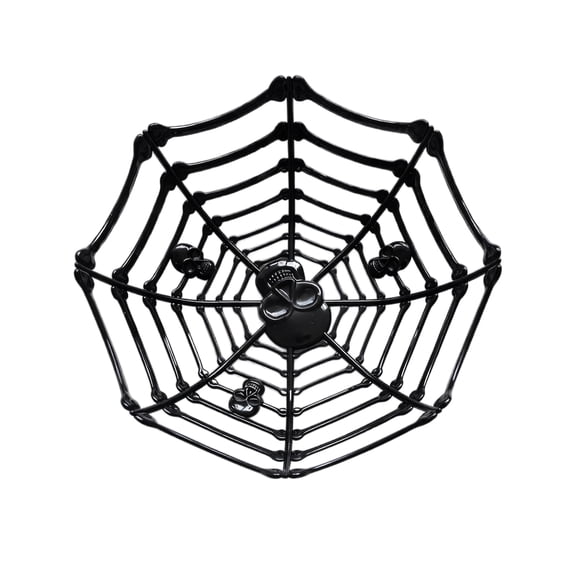 Halloween Spider Web Candy Basket, Spooky Spider Decorative Storage Container for Home Party Bar Restaurant, Halloween Trick or Treat Candy Snack Holder Table Decoration