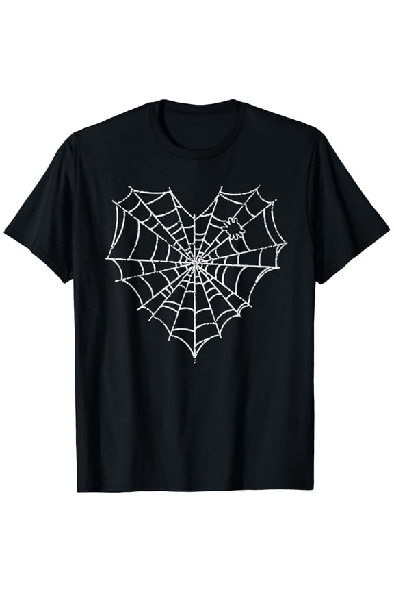 Halloween Spider Web Costume Cute Heart Spider Web T-Shirt