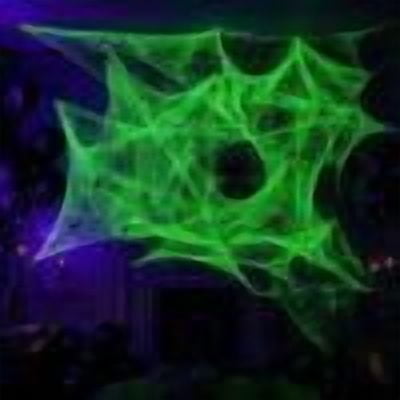 Halloween Spider Web Cotton, Glowing Fluorescent Cobweb Decoration Stretchable Luminous Halloween Webbing Reusable Haun*ted Houses Decor, Spooky Party Scene Prop for Indoor Outdoor Halloween Displays