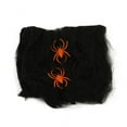 thumbnail image 1 of Halloween Spider Web Decorations, with 2 Black Fake Spiders, Halloween Decorations Outdoor Large Stretch Spider Web Cobwebs Indoor - Black, 1 of 7
