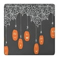 thumbnail image 1 of Halloween Spider Web Hanging Pumpkins Square Fitted Tablecloth with Elastic Edge,Square Table Cover,Washable Elastic Table Cover for Home Kitchen Party Decor 36"x36", 1 of 6