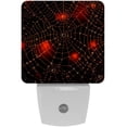 thumbnail image 1 of Halloween Spider Web LED Square Night Light - Soft Glow Plug-in Lamp with Dusk to Dawn Sensor for Bedroom and Hallway - Energy Efficient, Compact Design, 1 of 6