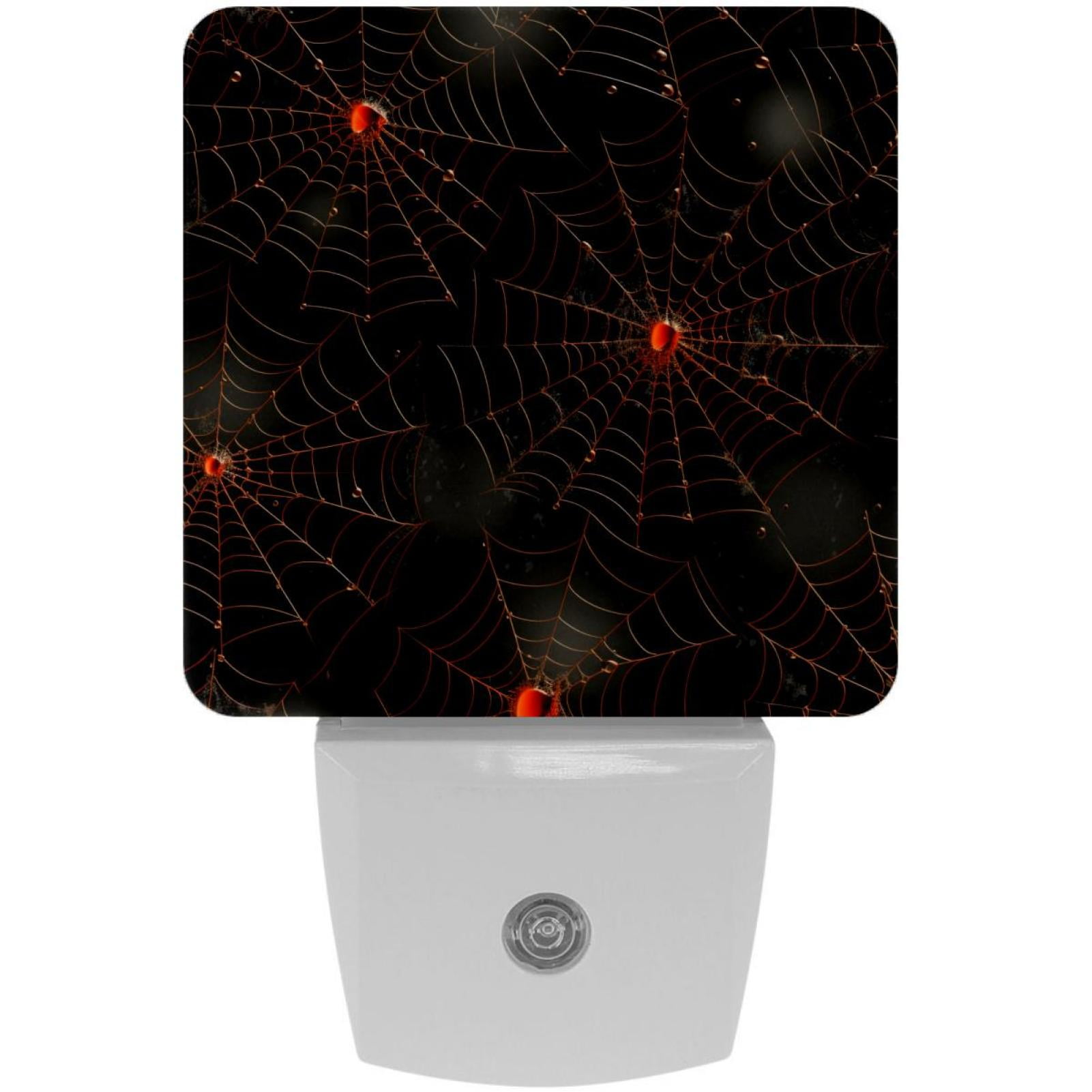 Halloween Spider Web LED Square Night Lights: Compact and Energy