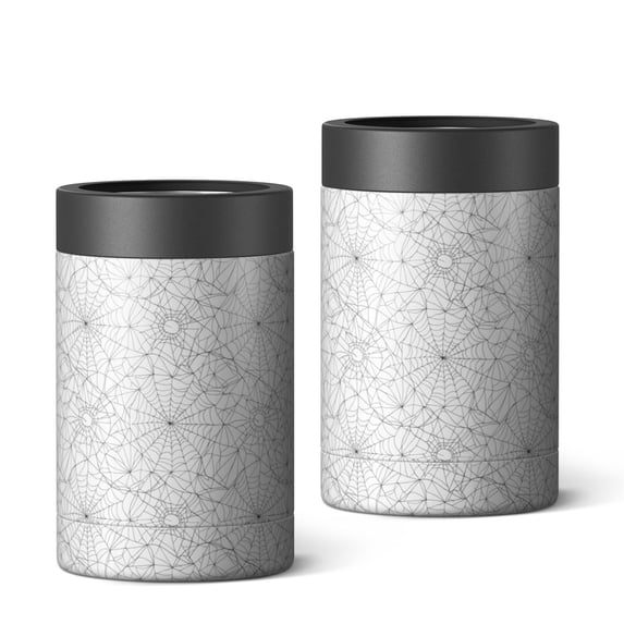 Spiter House Halloween Spider Web Pattern Can Cooler 1 Pack, Vacuum Insulated ...