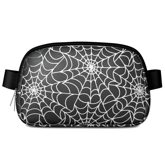 Halloween Spider Web Pattern Cute Fanny Packs for Women,Travel Waterproof Crossbody Fanny Bags Waist Purse for Women Anti Theft Adjustable Strap for Running Travel Cycling