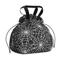 thumbnail image 1 of Halloween Spider Web Pattern Drawstring Lunch Bag Women - Drawstring Lunch Bag Insulated for Work Office - Stain-Resistant Large Lunchbags for Women with Multi-Pockets, 1 of 6
