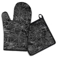 thumbnail image 1 of Halloween Spider Web Pattern Kitchen Oven Mitt and Pot Holder Sets 2 Pcs for Baking, Cooking and Grilling, Heat Resistant Up To 392 °F, 1 of 7