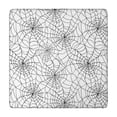 thumbnail image 1 of Halloween Spider Web Pattern Square Fitted Tablecloth with Elastic Edge,Square Table Cover,Washable Elastic Table Cover for Home Kitchen Party Decor 34"x34", 1 of 6