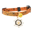thumbnail image 1 of Halloween Spider Web Pet Collar, Reflective Nylon with Safety Breakaway Buckle, Adjustable for Cats Dogs, Orange, Size M 11.8-18.9", 1 of 2