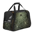 thumbnail image 1 of Halloween Spider Web Premium 900D Oxford Fabric Pet Carrier - Stylish & Durable Pet Bag for Small Dogs & Cats - Spacious 17x10x11.8 in with Sherpa Base & Nylon Webbing, 1 of 7