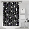 thumbnail image 1 of Halloween Spider Web and Skulls Pattern Shower Curtain 72"x72" ,Bathroom Decorative Shower Curtains Set with 12 Hooks,Modern Waterproof Washable Shower Curtain, 1 of 6
