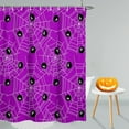 thumbnail image 1 of Halloween Spider Web Spooky Purple Shower Curtain for Bathroom, Home Decor Waterproof Fabric with Hooks, 72x72 Inch, 1 of 6