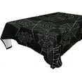 thumbnail image 1 of Halloween Spider Web Square Tablecloth, Black Rectangle Modern Table Linen Cloth Cover for Kitchen Dining Room Party Home Decor,60x60, 1 of 7