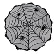 thumbnail image 1 of Halloween Spider Web Tablecloth - Black Lace 40 Inch Table Cover for Party Decor, Gothic Lace Table Topper for Dinner Buffet Scary Movie Night & Haunted House, 1 of 8