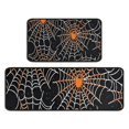 thumbnail image 1 of Halloween Spider Webs with Orange Spiders Kitchen Rugs Sets Of 2,Anti Fatigue Kitchen Mat Rugs Non Slip Washable,Decorative Kitchen Floor Mats for Kitchen,Sink,Laundry,17"X30"+17"X47", 1 of 7