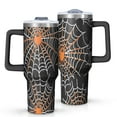 thumbnail image 1 of Halloween Spider Webs with Orange Spiders Tumbler with Handle and Lid,40oz Double Wall Vacuum Insulated Tumbler,Cups Gift for Women and Men, 1 of 7