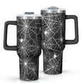 thumbnail image 1 of Halloween Spider Webs with Spiders Tumbler with Handle and Lid,40oz Double Wall Vacuum Insulated Tumbler,Cups Gift for Women and Men, 1 of 7