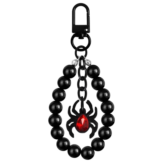 Halloween Spiders Keychain Fun Key Accessory Beaded Ornament Stylish Bag Pendant Charm Suitable for Men Women (1 Pack)