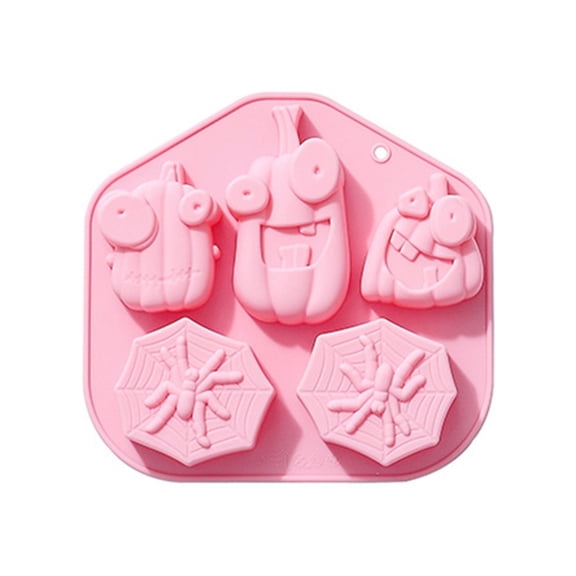Halloween Spiders Pumpkin Fondant Cake Silicone Mold Pastry Chocolate Mould Candy Ice Cream Mold DIY Baking Tool