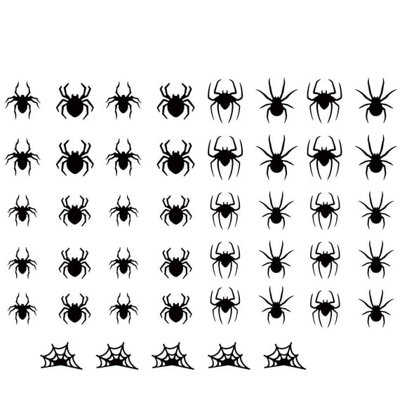 Halloween Spiders Wall Decor – Lighted 3D Spider Stickers Assorted Size for Halloween Party, Bedroom Window Decorations, Indoor and Outdoor Home Decals