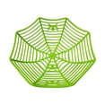 thumbnail image 1 of Halloween Spiderweb Fruit Basket Plastic Storage Bin with Drainage Basin - Countertop Refrigerator Organization Multi-Color(Green), 1 of 6