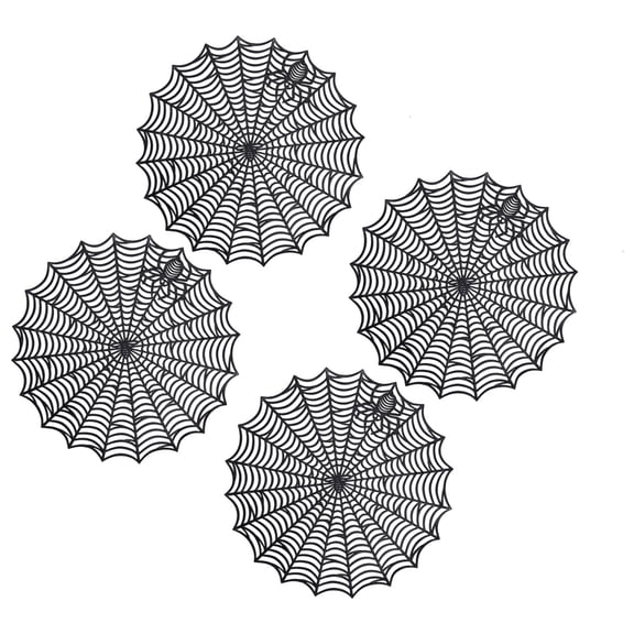 Halloween Spiderweb PVC Placemats Mats for Parties, Dining & Home Decor