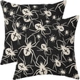 thumbnail image 1 of Halloween Spiderweb Pillow Covers 16x16 Set of 2 Black White Spider Web Outdoor Decorative Throw Pillows Halloween Scary Themed Farmhouse Pillowcases Linen Cushion Case Decor for Home Sofa Couch Bed, 1 of 6