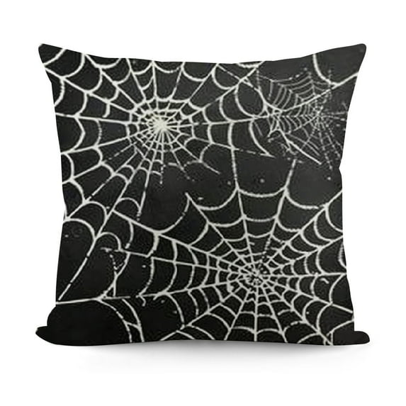 Halloween Spiderweb Pillow Covers Black White Spider Web Outdoor Decorative Throw Pillows Halloween Scary Themed Farmhouse Pillowcases Cushion Case Decor for Home Sofa Couch Bed