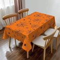 thumbnail image 1 of Halloween Spiderweb Rectangle Tablecloth Spider Web Orange Cobweb and Spiders Table Cloth Dining Table Cover for Home Kitchen Restaurant Party Buffet Picnic 60 x 84 Inch, 1 of 6