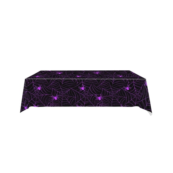 Halloween Spiderweb Tablecloth for Party Decorations and Haunted House Themes with Waterproof Design