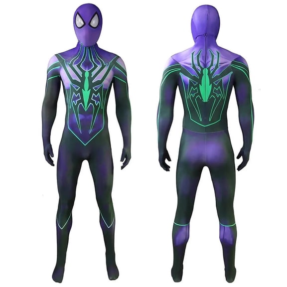 Halloween Spidey Cosplay Costume, Jumpsuit Halloween Cosplay Outfits Stage Performance Set, Halloween Costume for Theme Party, Carnival and Dress Up,Size L