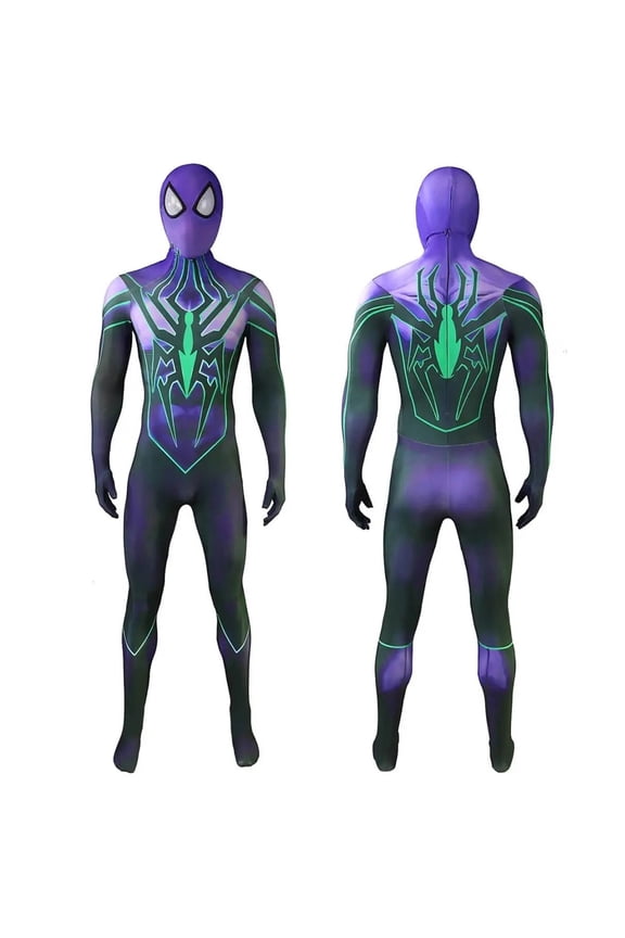 Halloween Spidey Cosplay Costume, Jumpsuit Halloween Cosplay Outfits Stage Performance Set, Halloween Costume for Theme Party, Carnival and Dress Up,Size XL