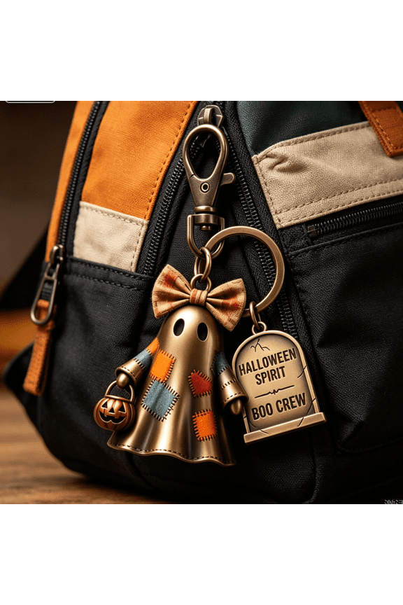 Halloween Spirit Boo Ghost Keychain - Cute Charm & Witchy Accessory Gift Box Set,Cute Fall Gift for Any Occasion Fun 1pcs