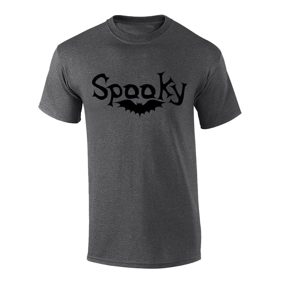 Halloween Spooky Adult Unisex Short Sleeve T-Shirt-Dark Heather Gray-XXXL