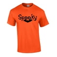 thumbnail image 1 of Halloween Spooky Adult Unisex Short Sleeve T-Shirt-Orange-XXL, 1 of 4